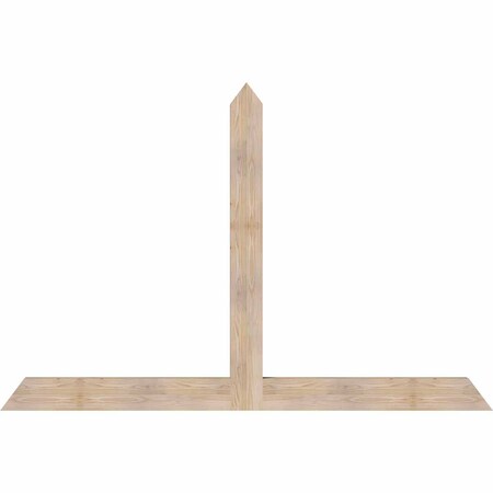 Ekena Millwork Portland Smooth Timber Gable Bracket, Douglas Fir, 84"W x 56"H x 3 1/2"D x 5 1/2"F, 16/12 Pitch GBW084X56X0406POR00SDF